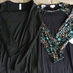 Black Lularoe tops